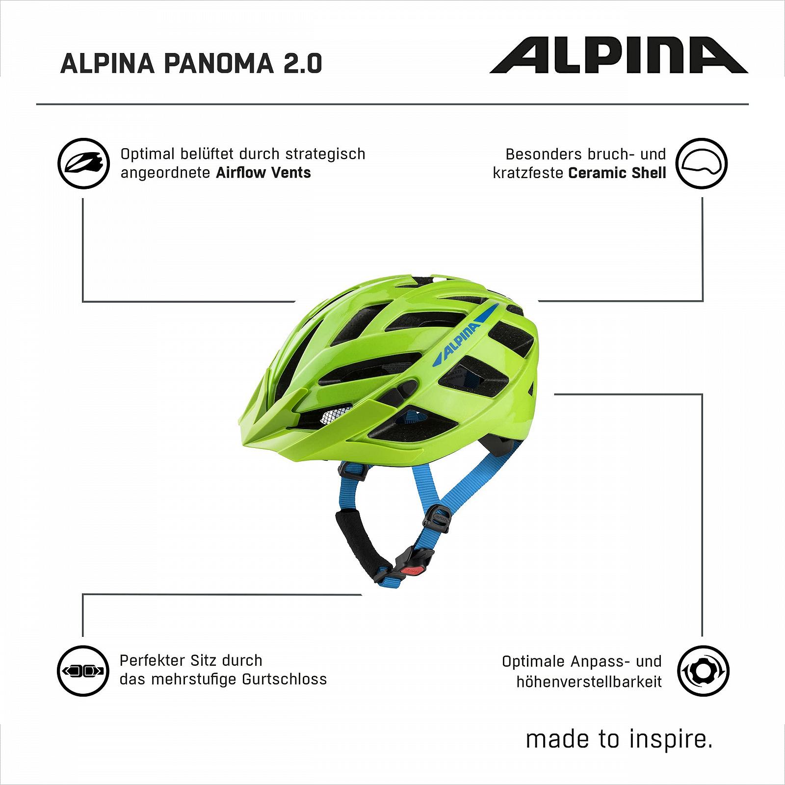 Шлем велосипедный ALPINA Panoma Reflective с сеткой от насекомых и возможностью установки LED для взрослых, фото №6