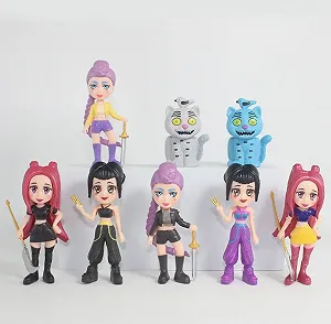 Набор фигурок Кпоп Охотиницы на демонов KPop Demon Hunters 8 шт: Руми, Мира, Зои, тигр Дерпи детские игрушки 5,5-8,8 см synthetic.ua - Фото 1