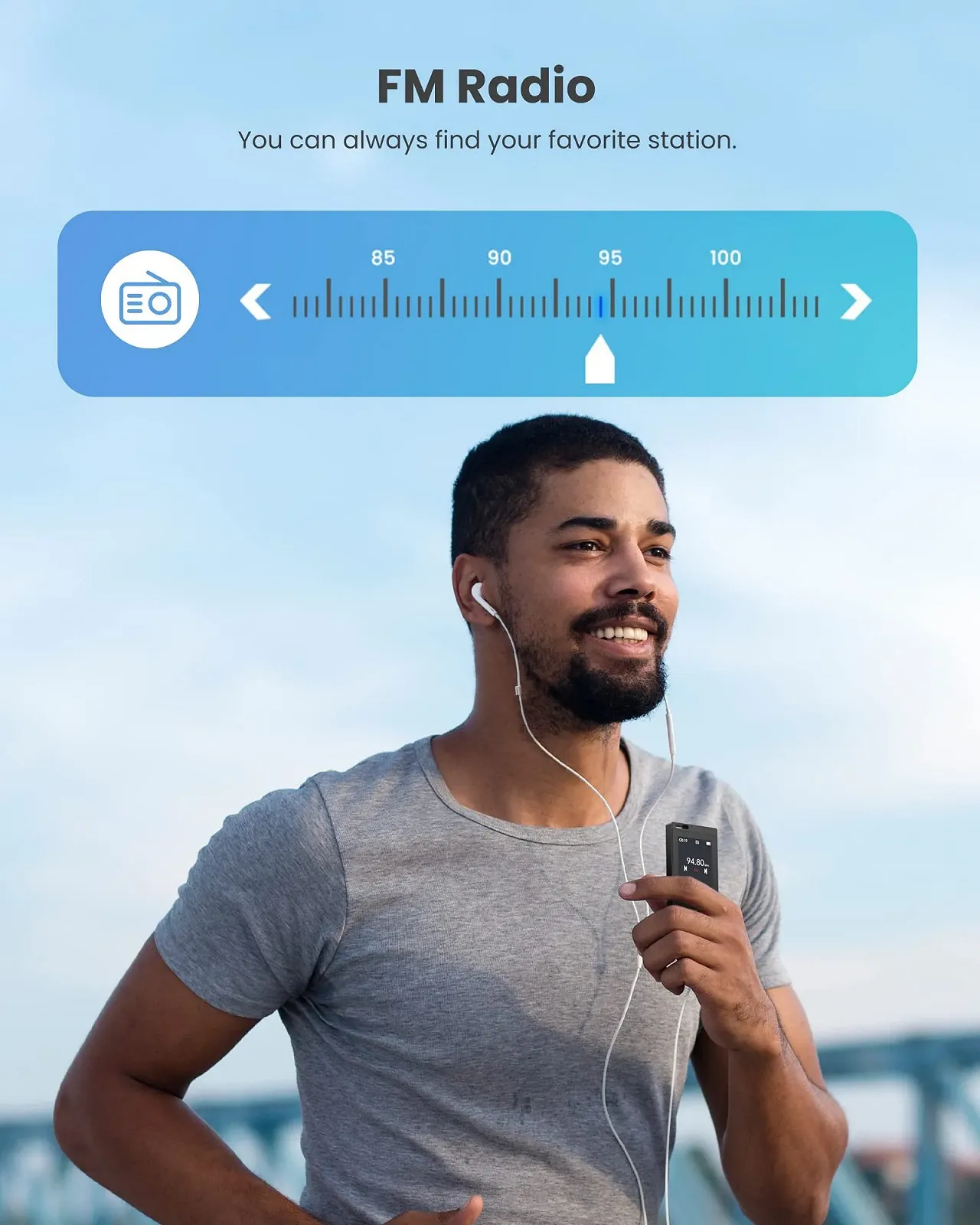 MP3 плеер DODOSOUL 128GB Bluetooth 5.2, черный, фото №6