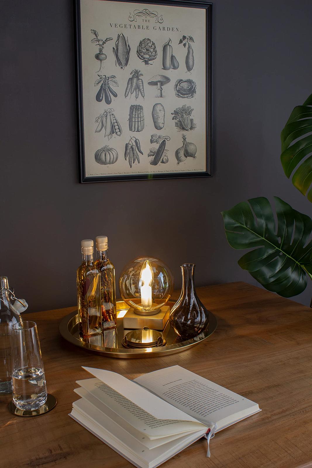 Настольная лампа Eco-Light Leuchten Pluto E14 Матовое золото, фото №5