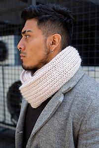Шарф Хомут Without Scarf Beige Man synthetic.ua - Фото 1