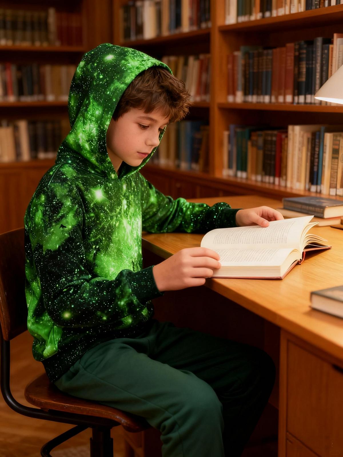 Худи Loveternal Детское 3D принт для мальчиков и девочек, с длинными рукавами и карманами, для возраста 5 - 13 лет, фото №4