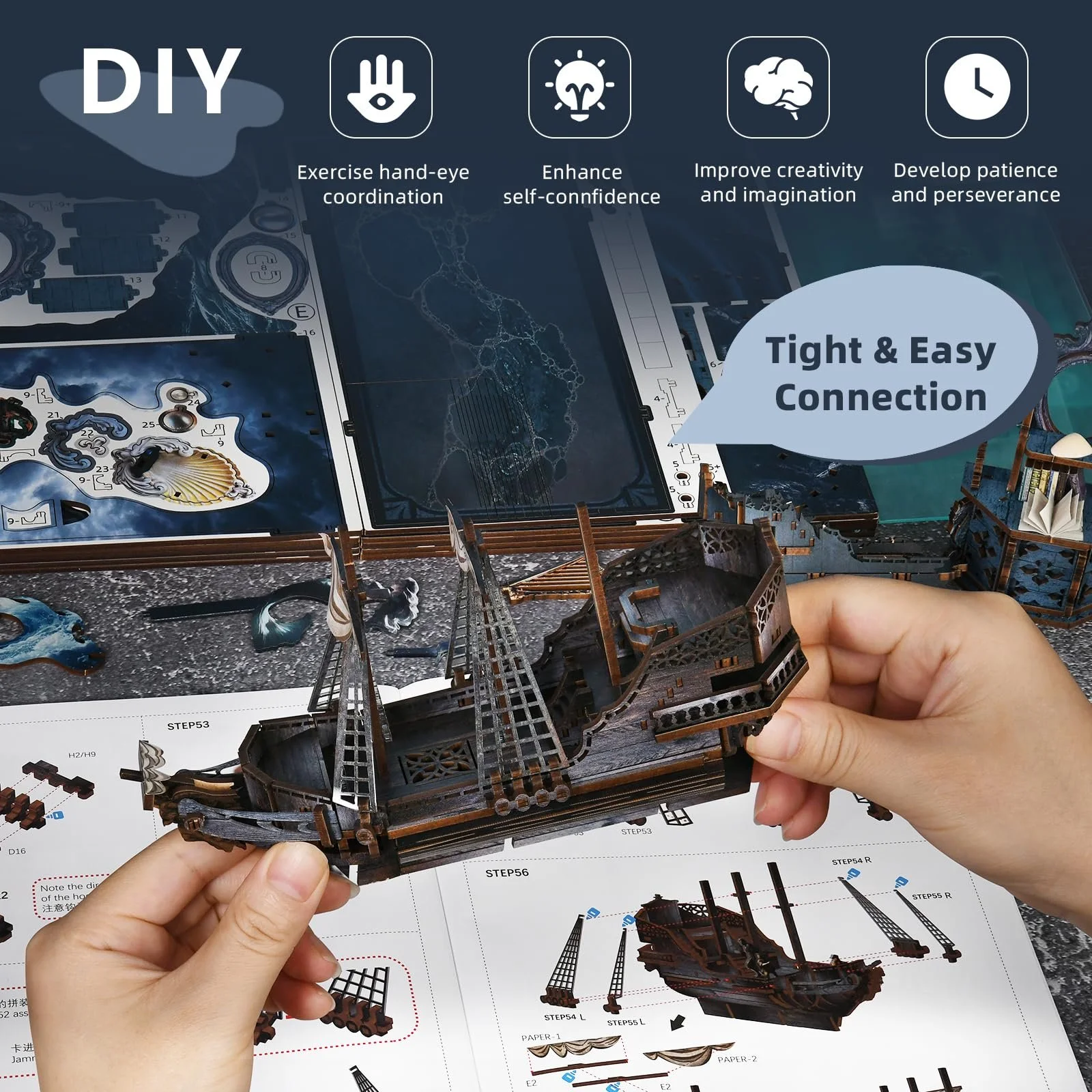 Уголок для Книг DIY MiniCity Sirens Song с LED Подсветкой, фото №7