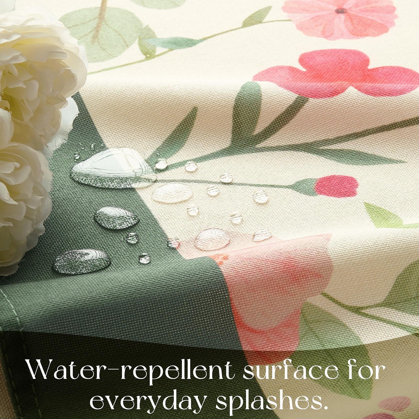 Скатертина Large Round Linen Look Spring Floral 180 см, фото №3