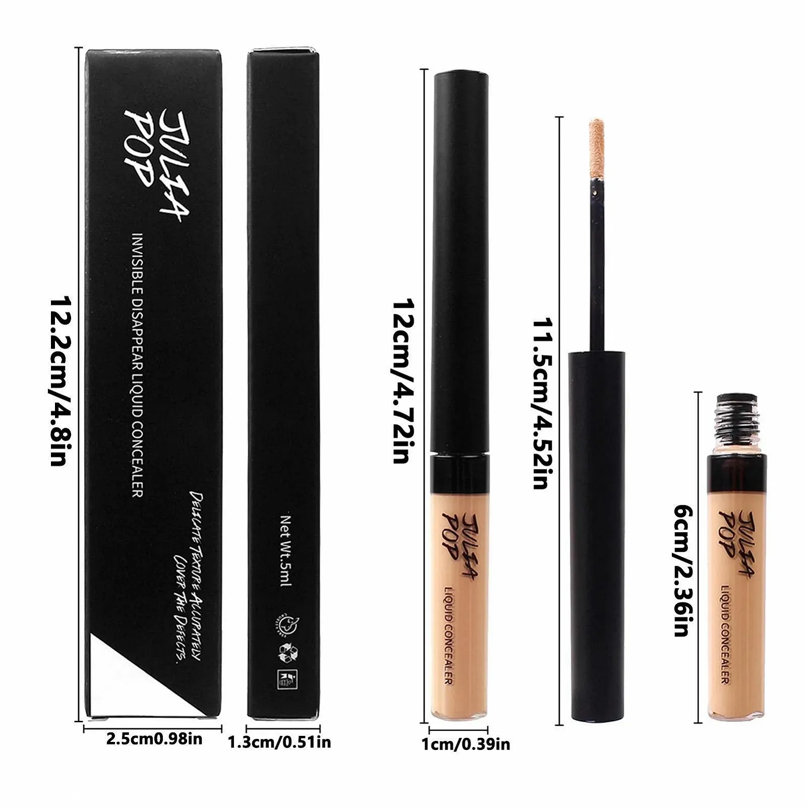 Консилер 5 мл Повний обсяг покриття, стійкий, натуральний матовий фініш, гладка текстура, фото №6
