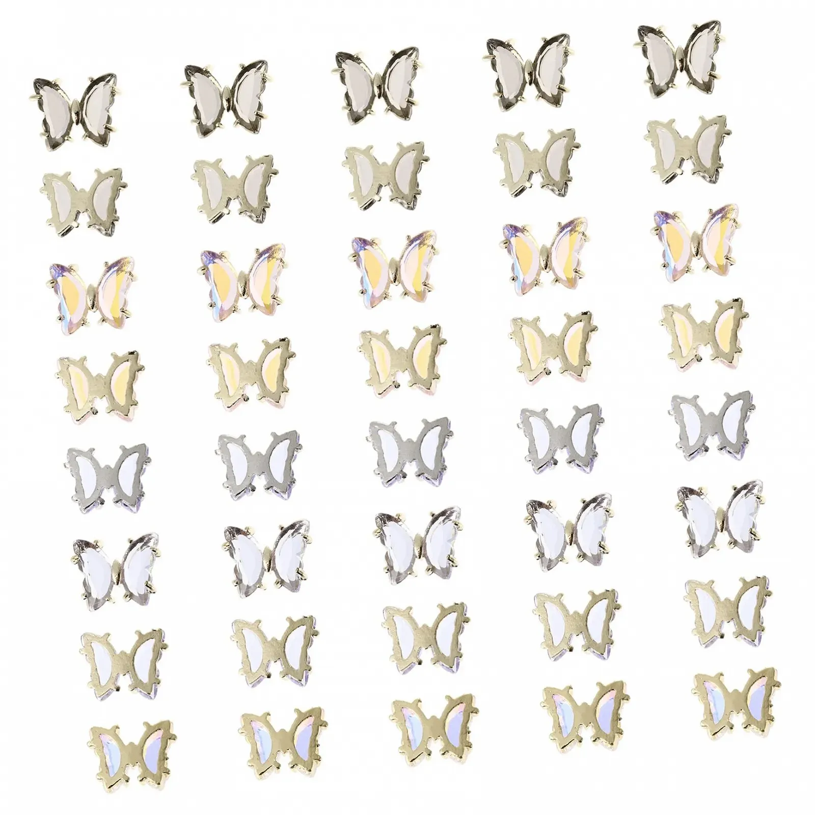 Украшение для ногтей Бабочка Beavorty 40шт Цирконий, фото №1 Украшение для ногтей Бабочка Beavorty 40шт Цирконий, фото №1