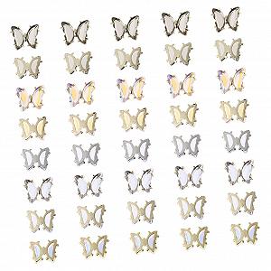 Украшение для ногтей Бабочка Beavorty 40шт Цирконий - Фото 1