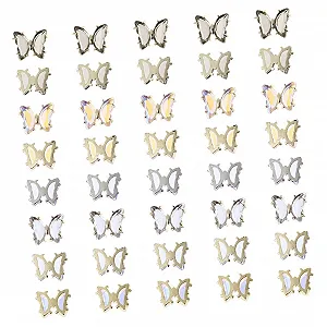 Украшение для ногтей Бабочка Beavorty 40шт Цирконий - Фото 1