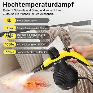 Ручний пароочисник AKPIAN універсальний з 10 аксесуарами та захисним замком head synthetic.ua - Фото 1