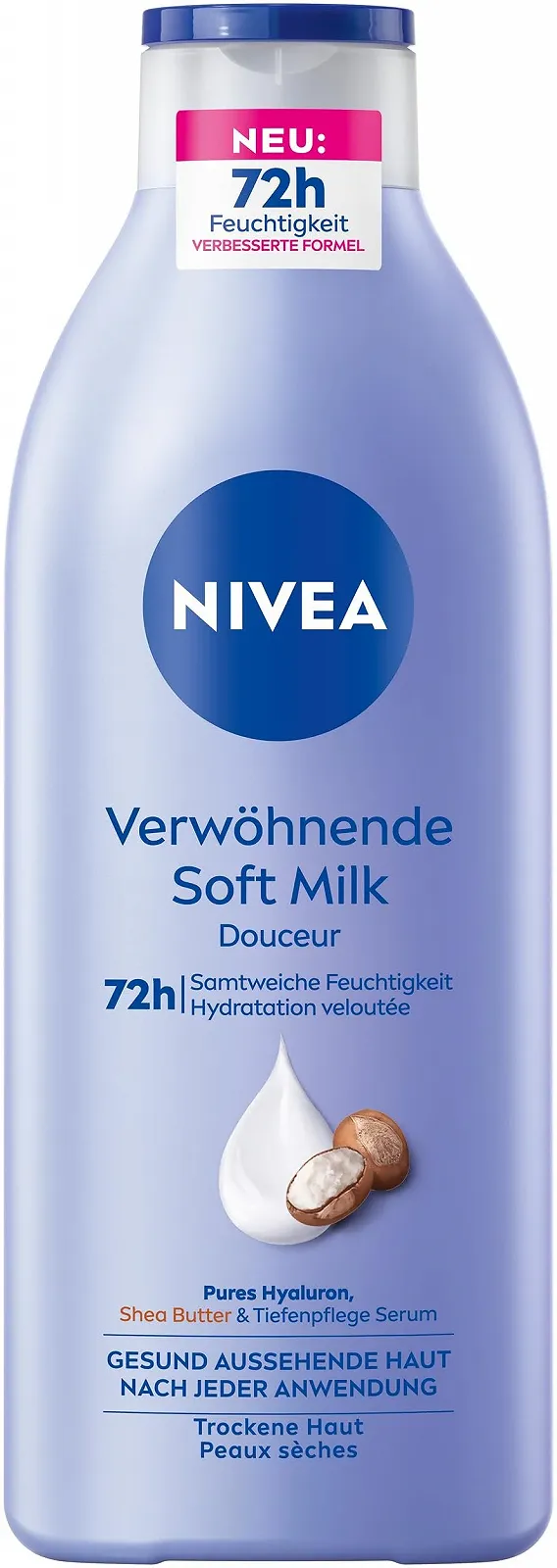 Молочко для тела NIVEA Pampering Soft Milk для сухой кожи с сывороткой Deep Care, увлажняющее средство с маслом ши и 100% чистой гиалуроновой кислотой, 400 мл, фото №1 Молочко для тела NIVEA Pampering Soft Milk для сухой кожи с сывороткой Deep Care, увлажняющее средство с маслом ши и 100% чистой гиалуроновой кислотой, 400 мл, фото №1