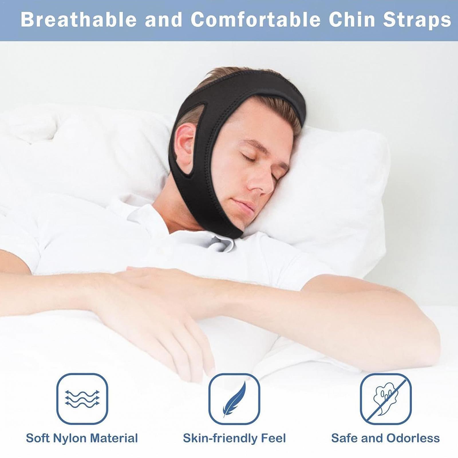 Ремешок на подбородок для сна против храпа, дышащий, регулируемый, фото №4