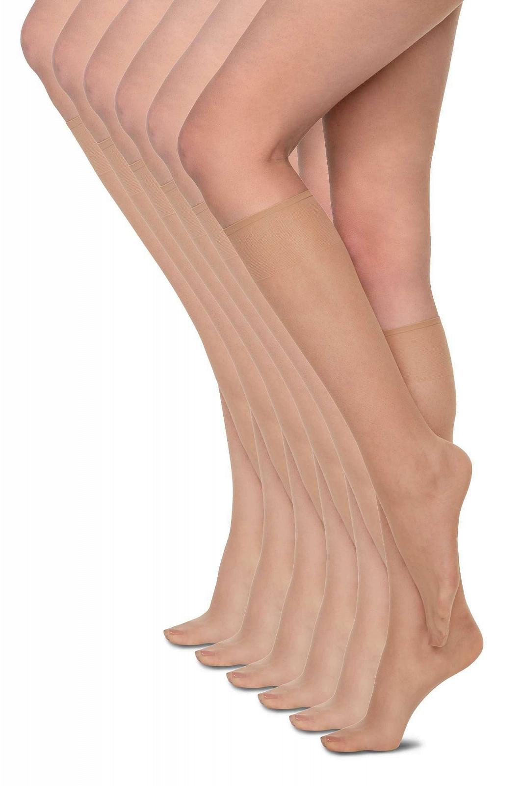 Женские носки Sheena15 15 Denier, без давления, легкие, удобные, для ежедневного использования, гладкий материал, один размер, 6 пар, фото №1