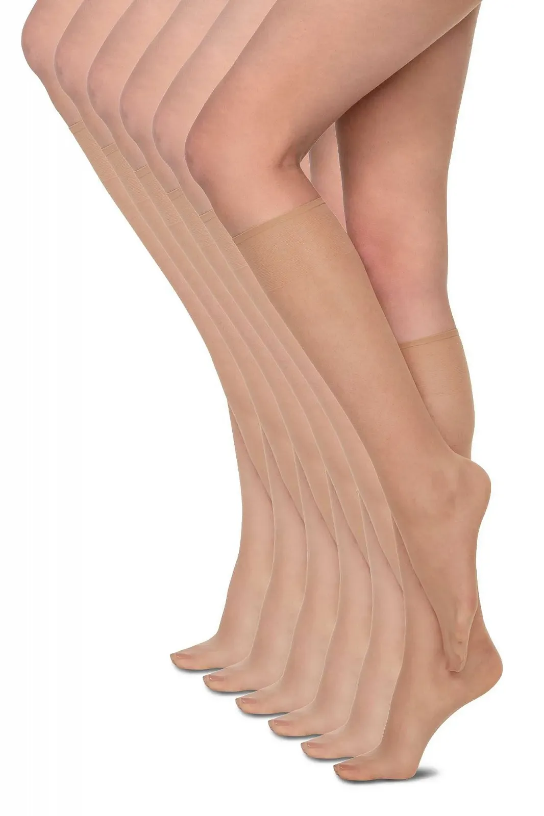 Женские носки Sheena15 15 Denier, без давления, легкие, удобные, для ежедневного использования, гладкий материал, один размер, 6 пар, фото №1