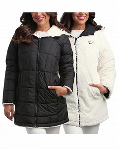 Женская зимняя куртка Reebok, двусторонняя стеганая - Фото 1