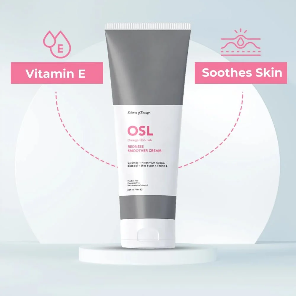 Крем OSL Omega Skin Lab OSL Redness Smoother Cream проти почервонінь тонуючий зволожуючий 75 мл, фото №3 Крем OSL Omega Skin Lab OSL Redness Smoother Cream проти почервонінь тонуючий зволожуючий 75 мл, фото №3