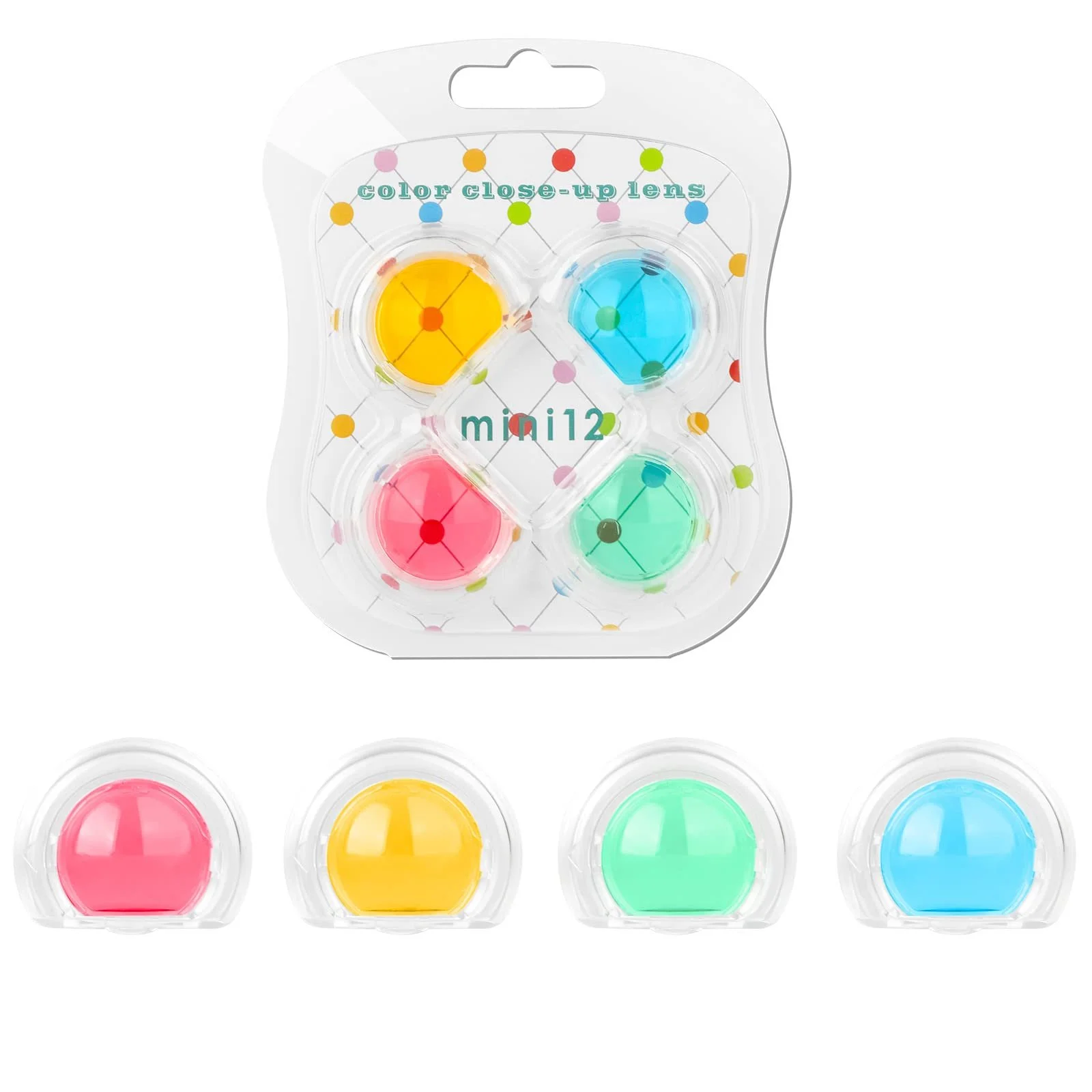 Набор линз-фильтров MUZIRI KINOKOO для Fuji Instax Mini 12 4 Colors (Blue, Green, Yellow, Pink), фото №1