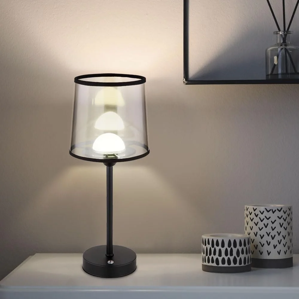 Настольная лампа GLOBO Прикроватная сенсорная LED с диммером Черная, фото №3