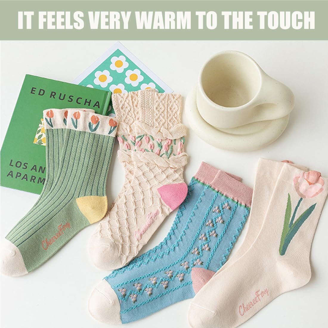 Женские гольфы Разноцветные (4 пары), фото №6