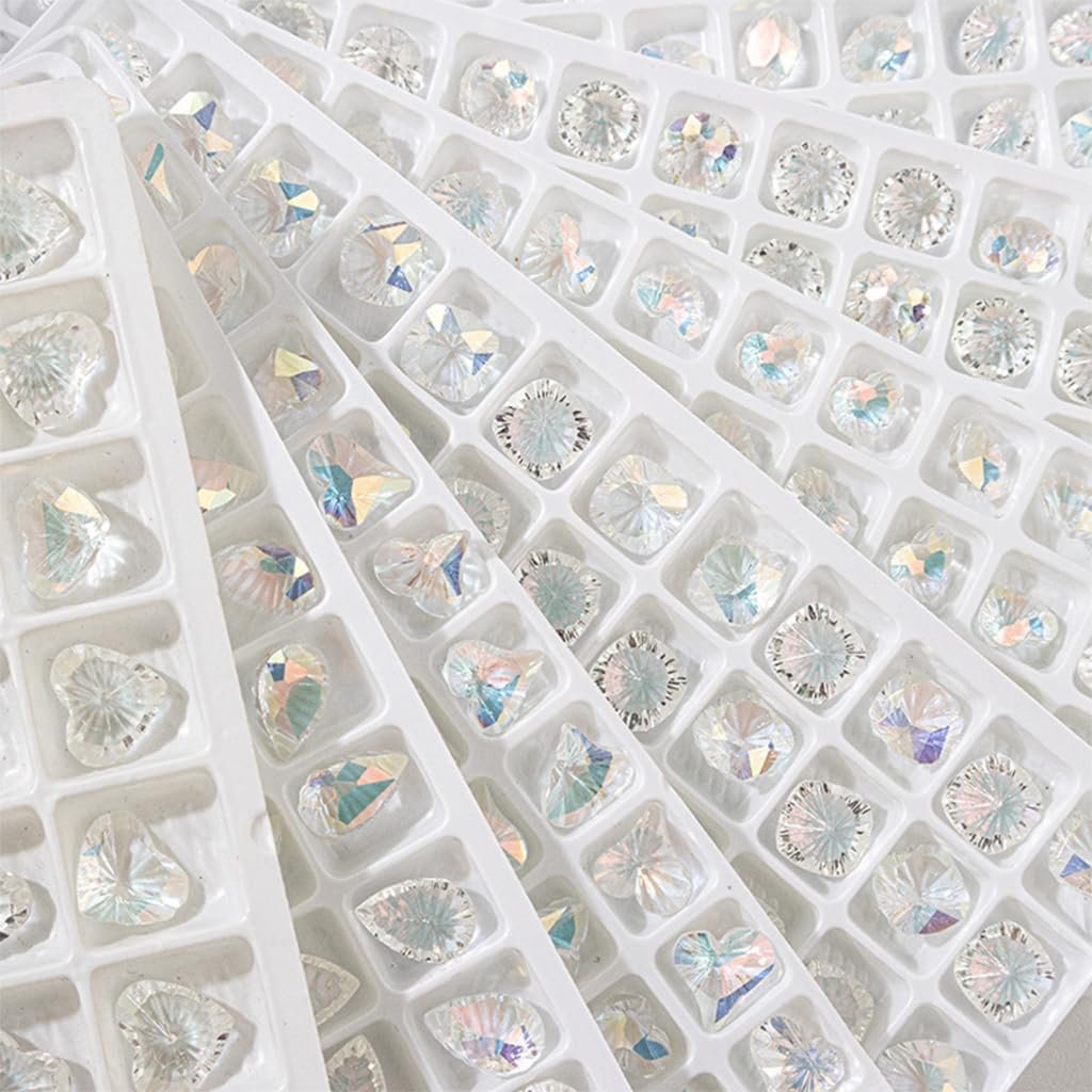 Стразы Сердце, Прямоугольник, 3D-кристаллы, 20 шт, фото №8