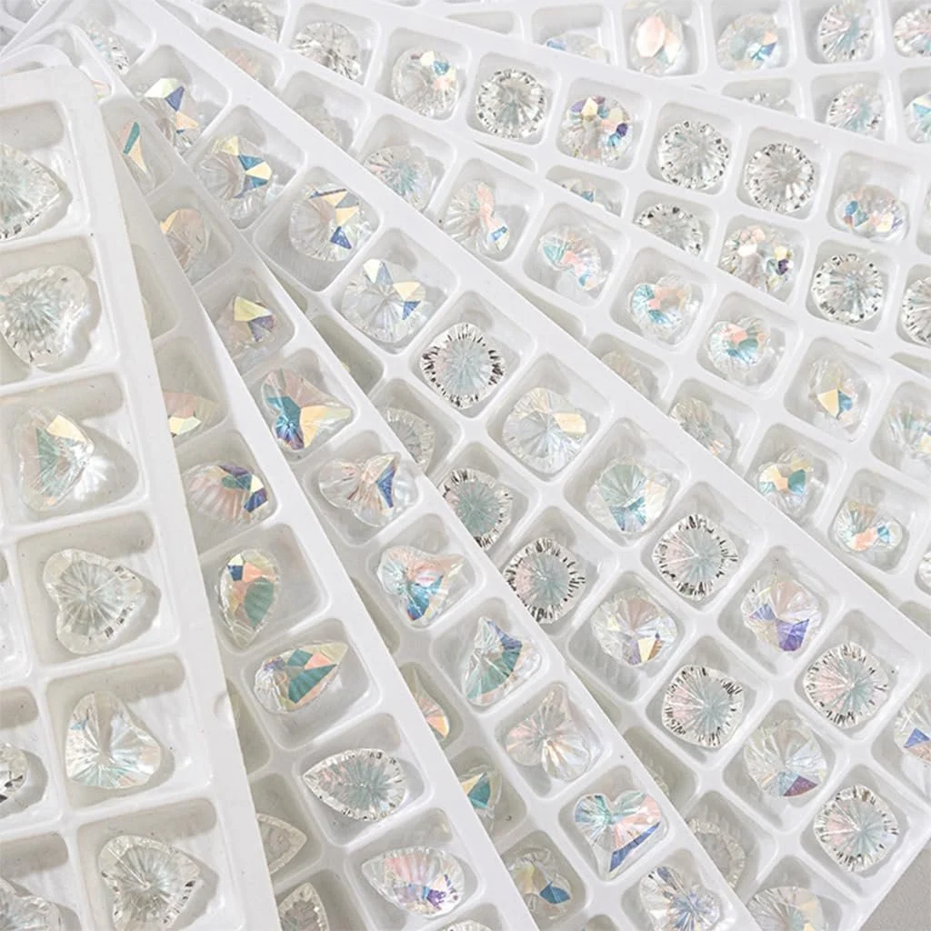 Стразы Сердце, Прямоугольник, 3D-кристаллы, 20 шт, фото №8