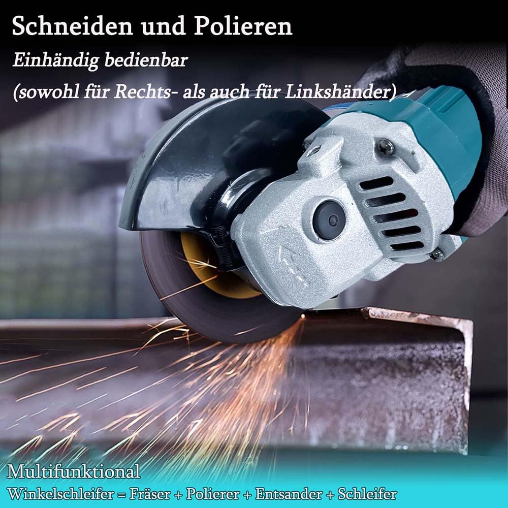 Аккумуляторная угловая шлифмашина 125 мм Makita 18 В BL1830 Бесщеточная 11000 об/мин, фото №2