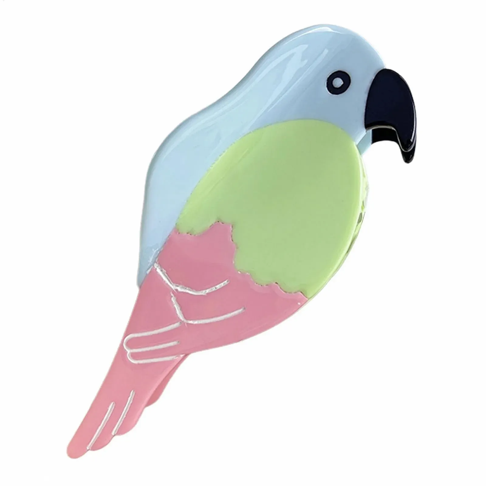 Заколка для волос Папугай Euyehn, в форме птицы из ацетата - Милые аксессуары для волос для девочек, прочный зажим для взрослых женщин всех возрастов, фото №6