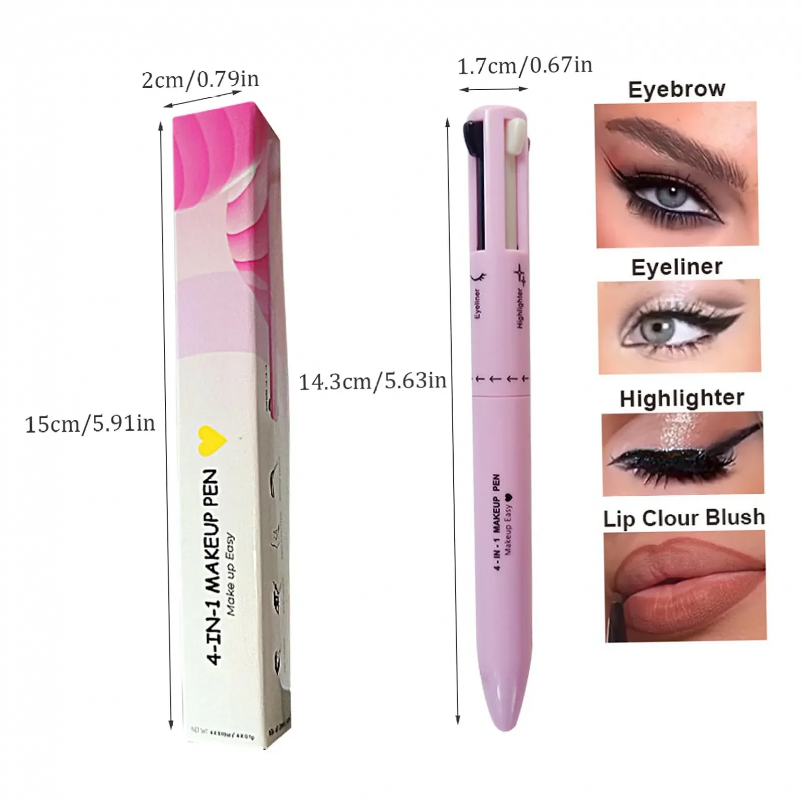 Олівець для макіяжу 4-в-1 Weduspaty Багатофункціональний, фото №4 Олівець для макіяжу 4-в-1 Weduspaty Багатофункціональний, фото №4