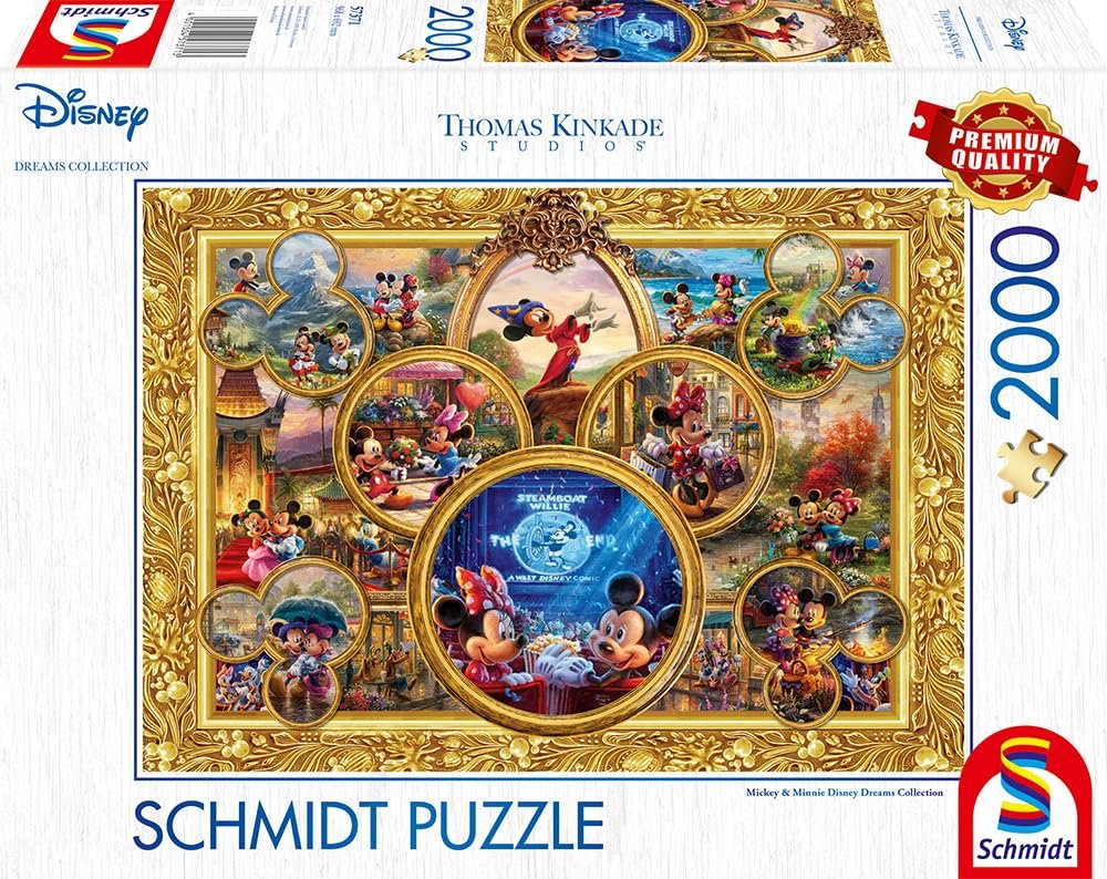 Пазл Schmidt Spiele Thomas Kinkade Disney 57371 Микки и Минни, Dream Collage 2 2000 деталей, фото №4