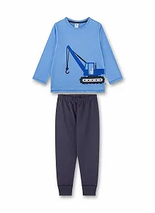 Пижама Sanetta для мальчиков Длинная Синяя - Фото 1