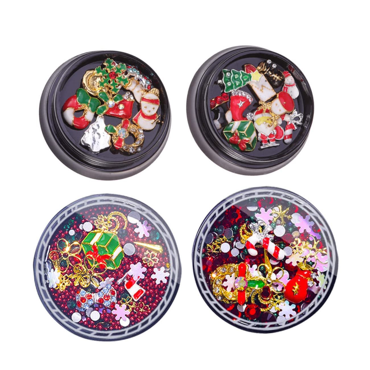 Стразы для ногтей Healeved Рождественские, набор, снежинки, фото №8