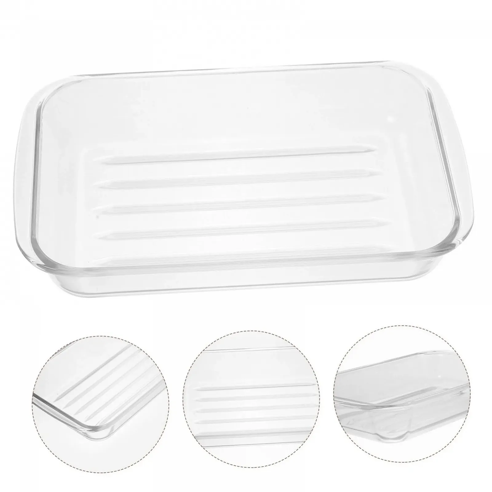 Форма для запекания стеклянная большая термостойкая из закаленного стекла для овощей и выпечки, фото №5