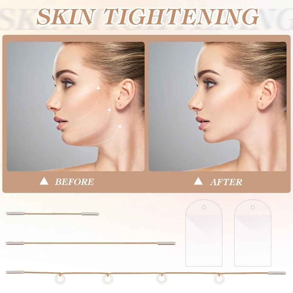 Стрічки для підтяжки обличчя AHANDMAKER з наборами підйомних мотузок, 60 шт, фото №5