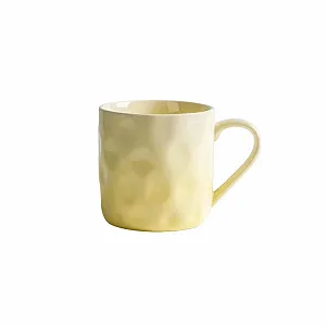 Керамическая кружка 300 мл, креативный завтрак, градиент, кремово-желтый - Фото 1
