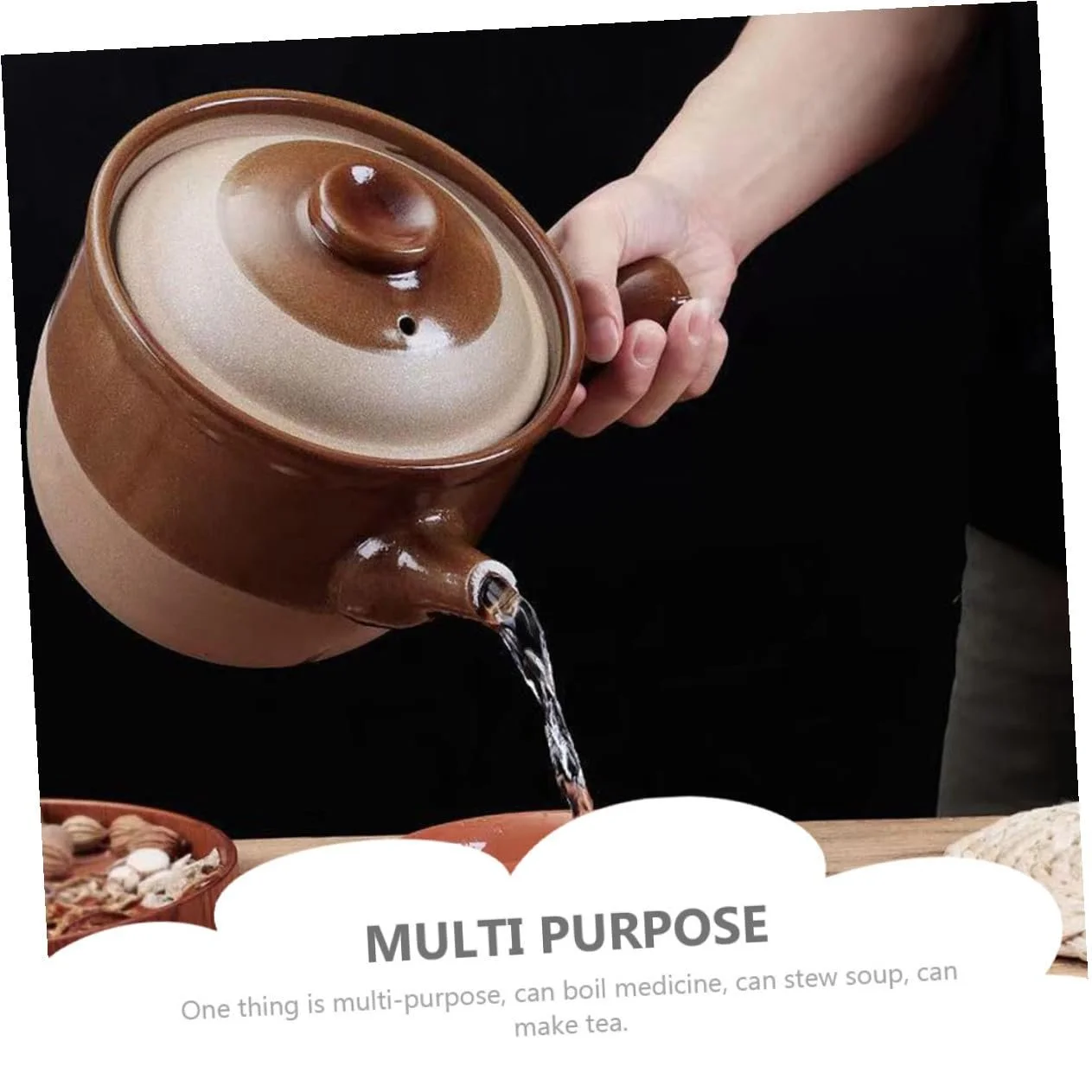 Горшок глиняный традиционный китайский керамический термостойкий для газовых плит, фото №4