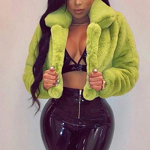 Пальто з довгими рукавами Flauffy Vlies Kragen Коротка synthetic.ua - Фото 1