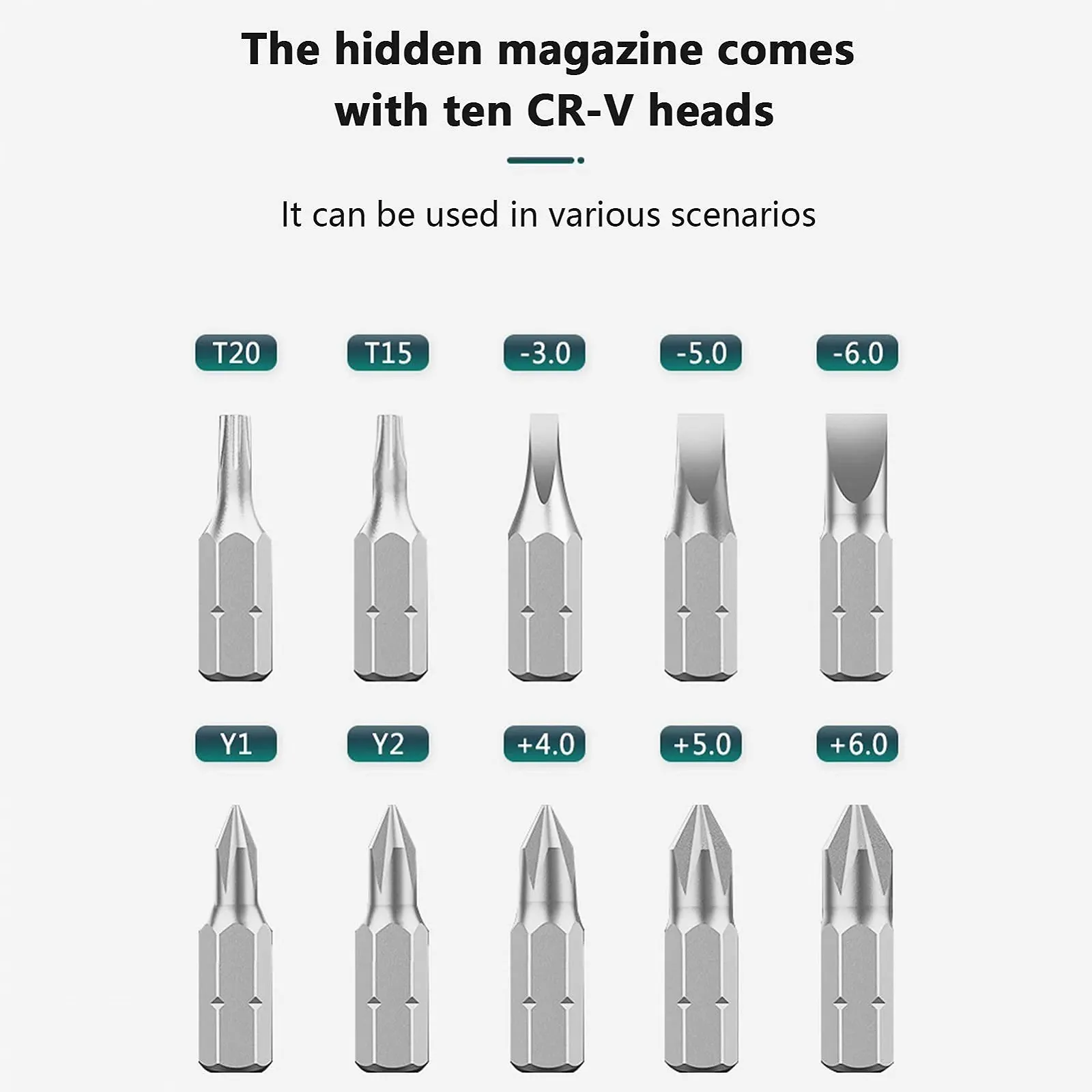 Викрутка з тріскачкою 11 в 1 Телескопічна викрутка з тріскачкою, фото №7
