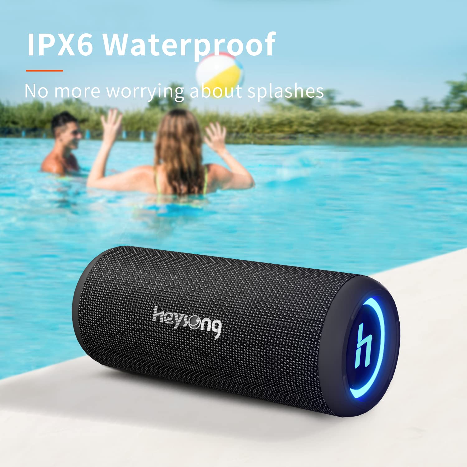 Bluetooth Портативна колонка HEYSONG Портативний 30W Водонепроникний, фото №4