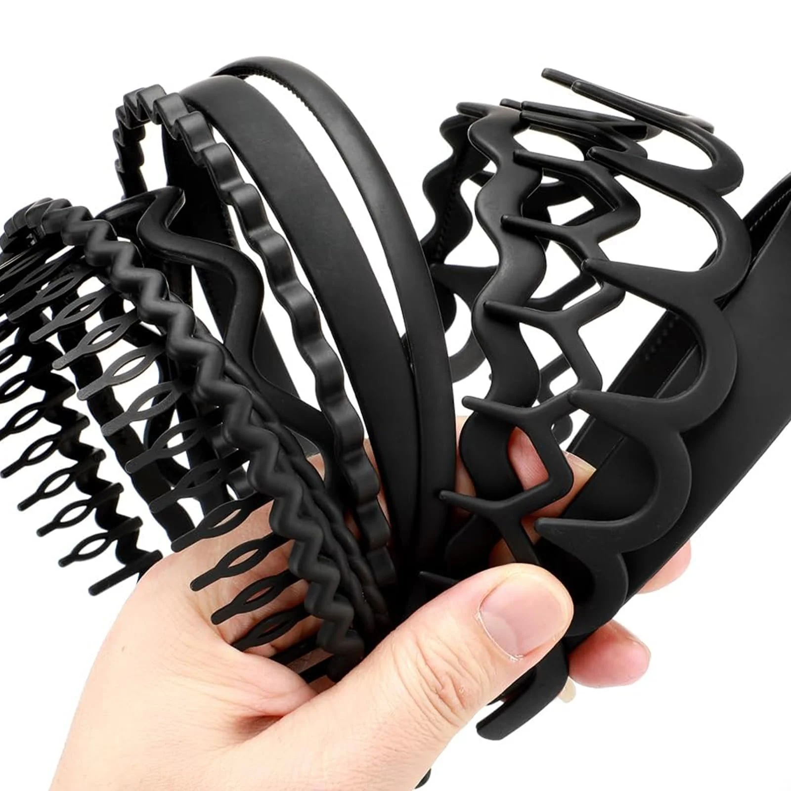 Набір з 10 Чорних Обручів для Волосся для Жінок, фото №6