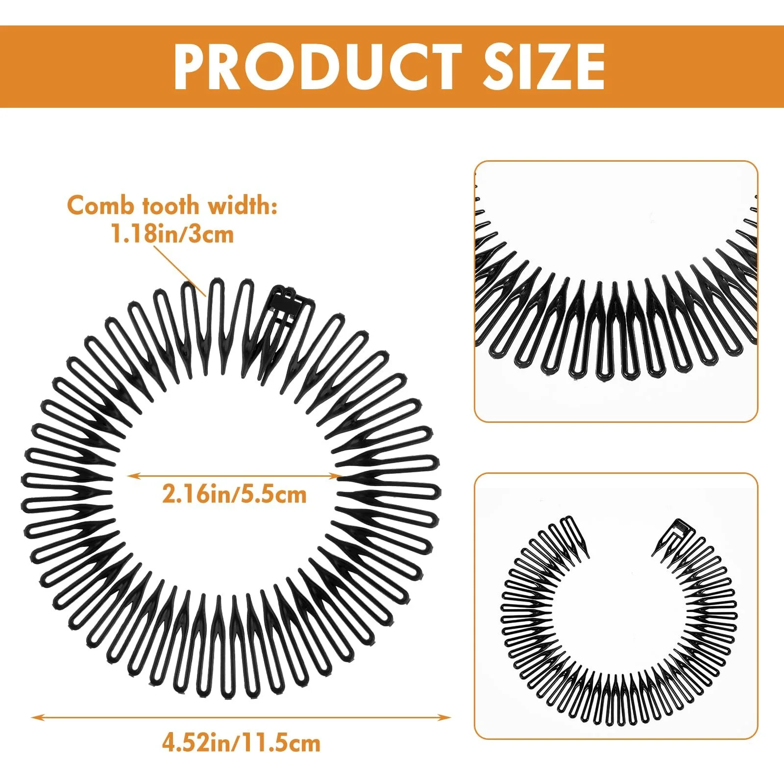 Гребінець-обруч Sibba Круглий, фото №3