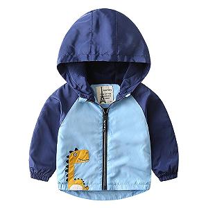 Куртка Linboo для маленьких хлопчиків, вітрозахисна з капюшоном - Фото 1