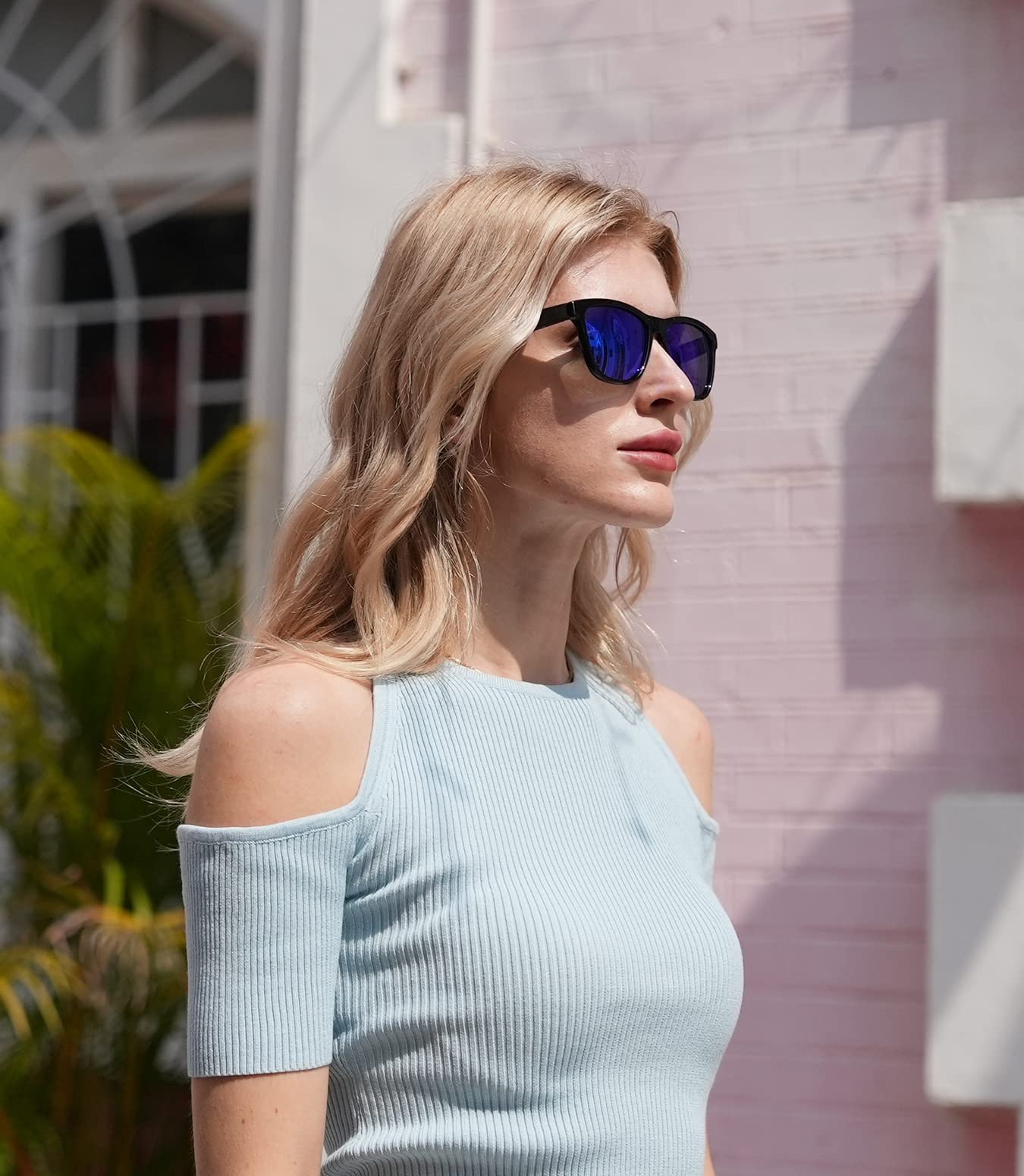 Дерев'яні сонцезахисні окуляри GREENTREEN для чоловіків і жінок, поляризовані, з дерев'яними дужками / захист UV400, фото №4