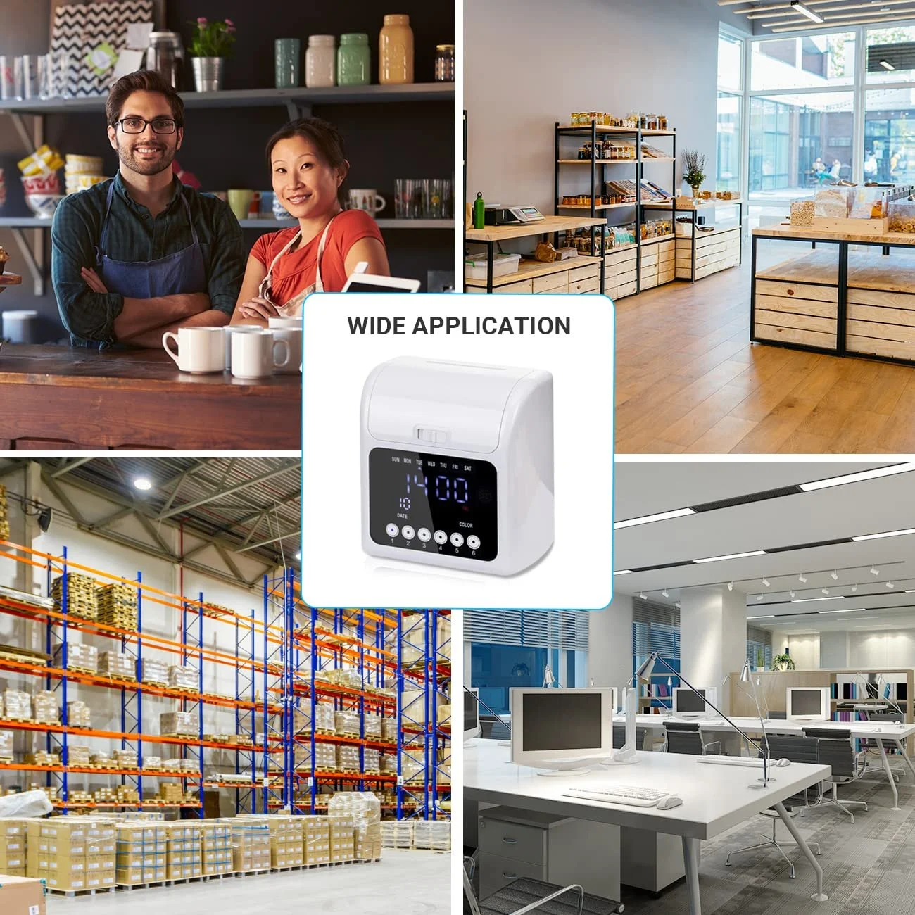 Електронний годинник обліку робочого часу Tera Time Recorder White, фото №6