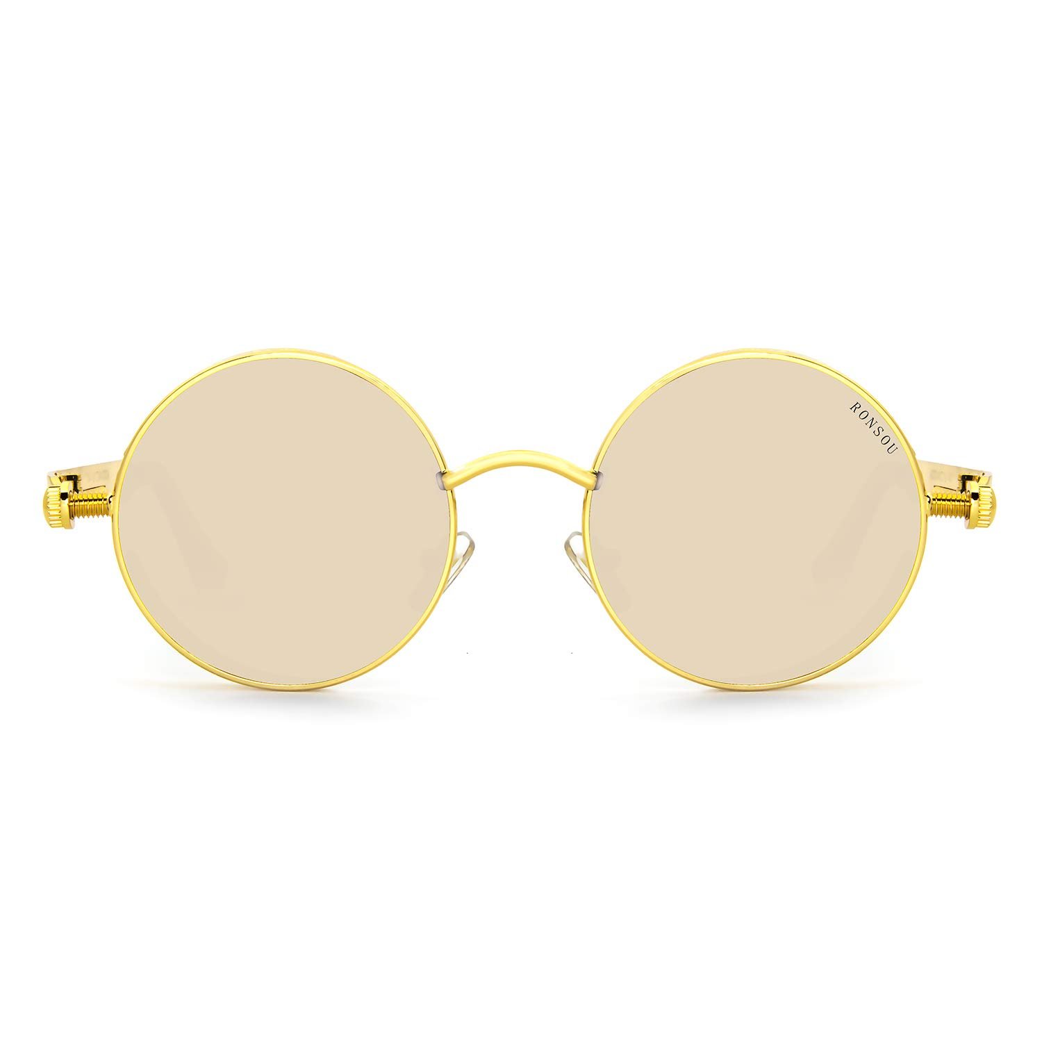 Сонцезахисні окуляри Круглі Ronsoui Steampunk Polarised Vintage Ретро UV400 Захист Металева оправа, фото №4