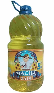 Соняшникова олія «Масна», рафінована, дезодорована, 5 л - Фото 1