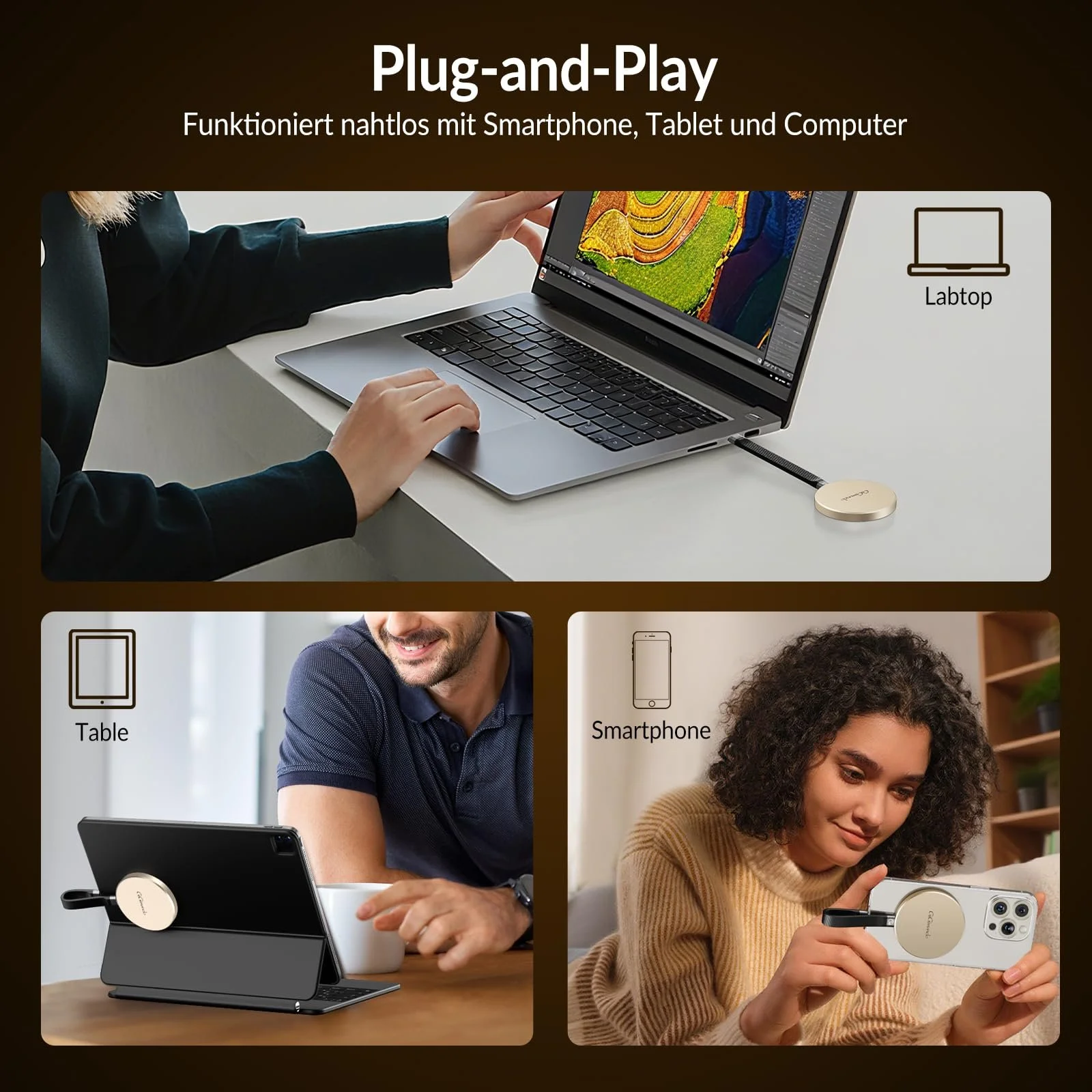 Портативний SSD-накопичувач GiGimundo GQ40 1ТБ 40Гбіт/с USB-C Magnetic, фото №5