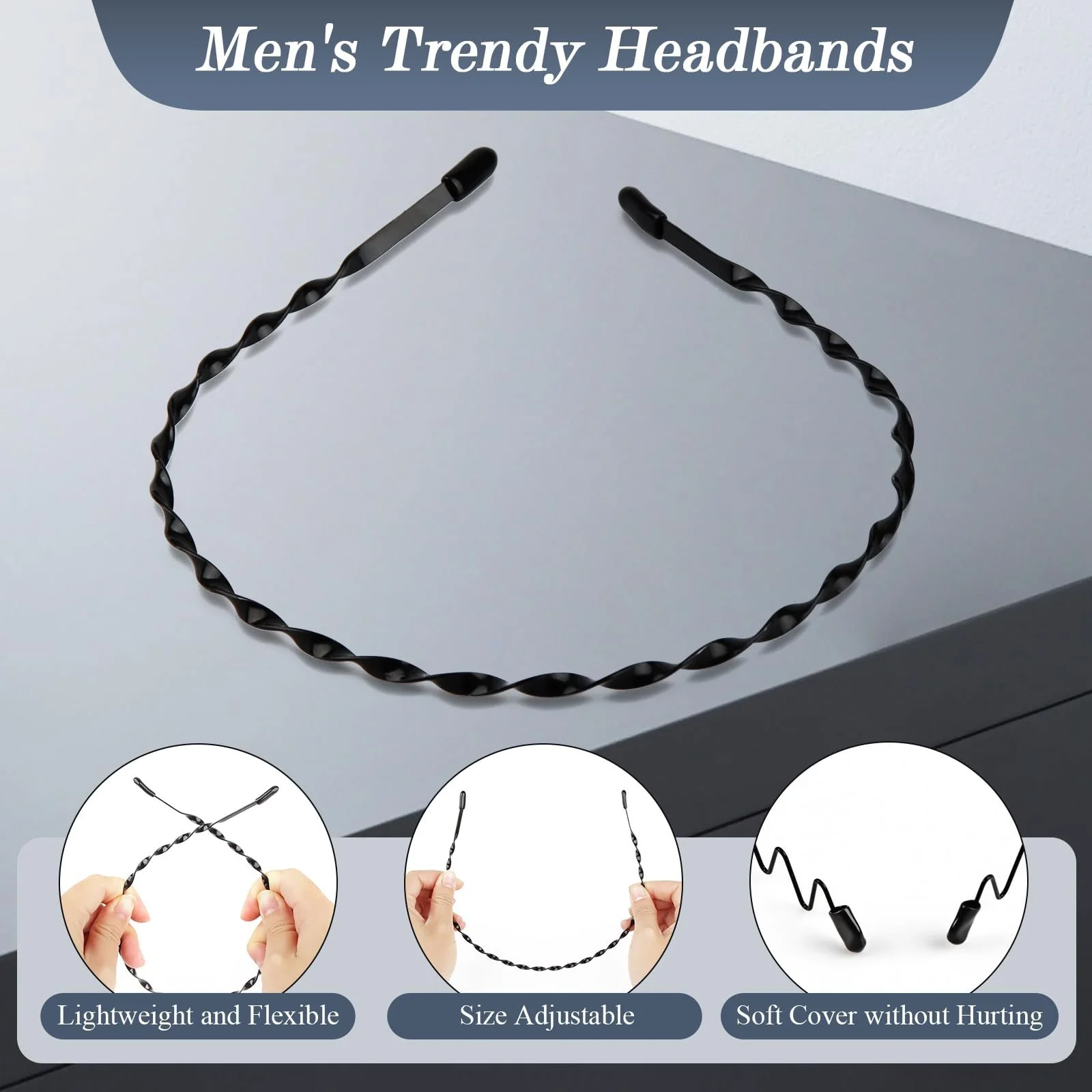 Обруч для волос Черный, фото №4