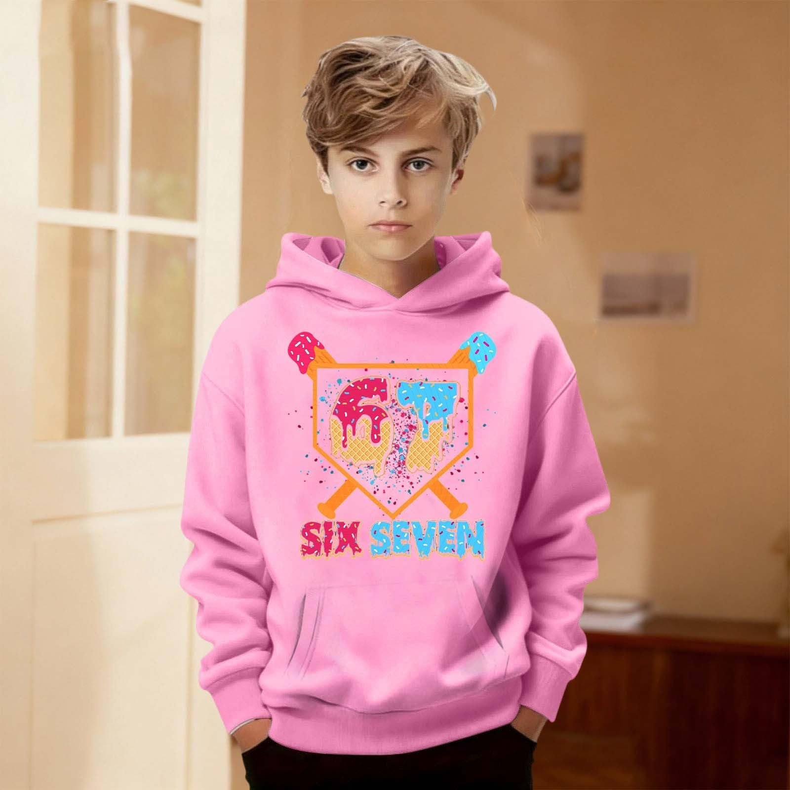 Пуловер для девочки Теплый свитшот с капюшоном Карманы Мешковатые Спортивные худи Детский худи Повседневный пуловер Теплый свитшот с капюшоном Карманы Мешковатые Спортивные худи, фото №3