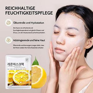 Тканевая маска Shefave, 8 шт, корейская маска для лица, витамин C, лимон, питательная, для красоты, выравнивания тона кожи, увлажняющая synthetic.ua - Фото 1