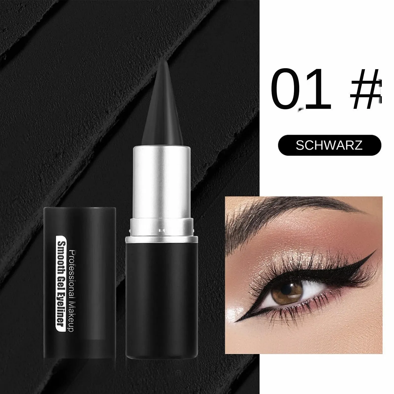 Карандаш Gel Eyeliner Stift, Быстросохнущий, Водостойкий для повседневного и вечернего макияжа, фото №5