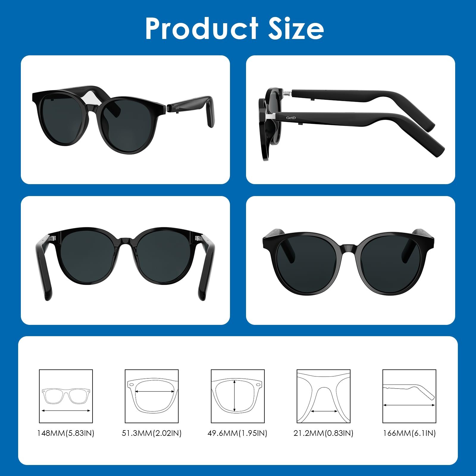 Великі круглі поляризовані сонцезахисні окуляри, фото №7